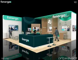 30x30 Péninsule booth design by Pro-X Exhibits